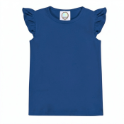 Blank Girl's Flutter Sleeve Tee Shirt